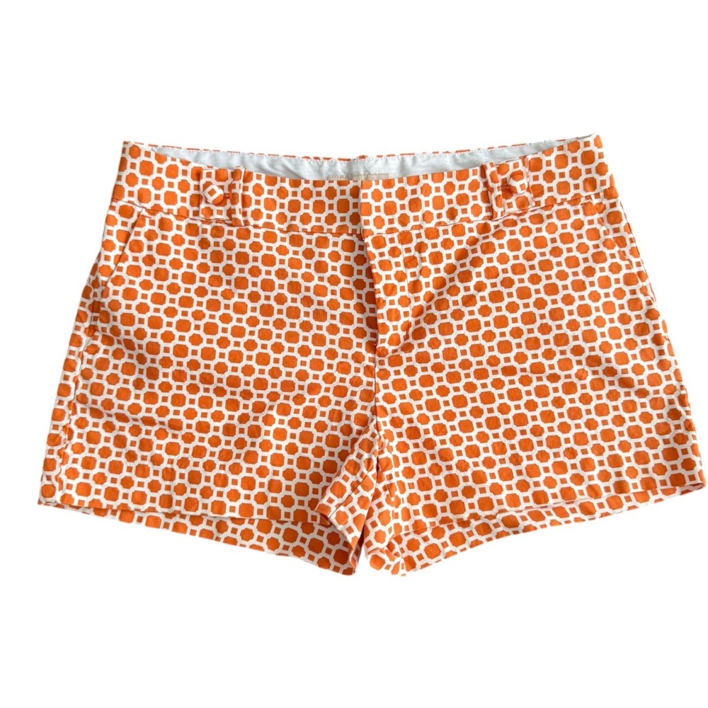 Banana Republic Ryan Fit Orange Geometric Lattice Shorts Size 11/12 Juniors